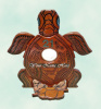 21st Island Turtle on frangipani shaped stand with photo frame
